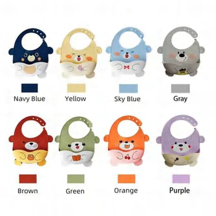 Babador de Silicone Infantil Urso