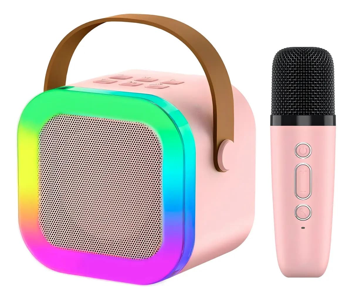 Caixinha Som Karaokê Infantil Bluetooth 1 Microfone Sem Fio
