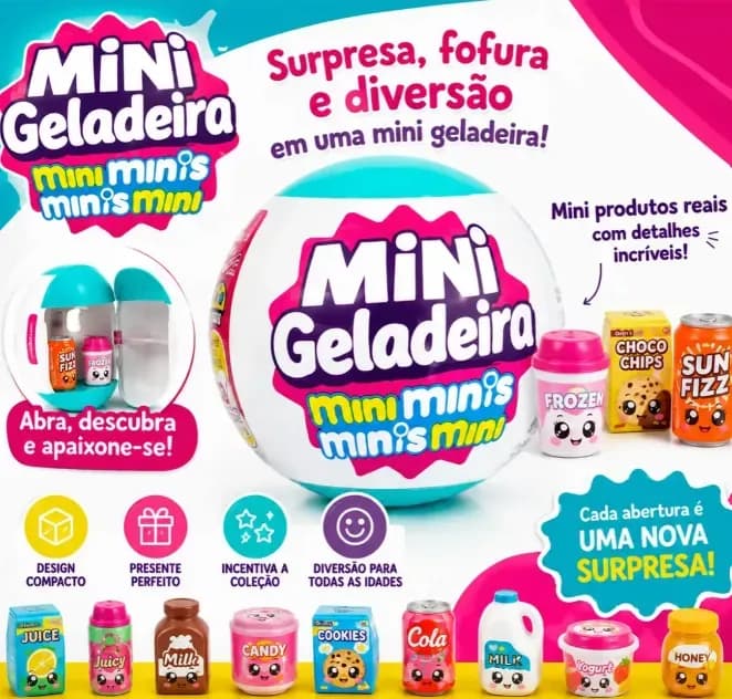 Bola de Mini Geladeira Surpresa – Mini Minis